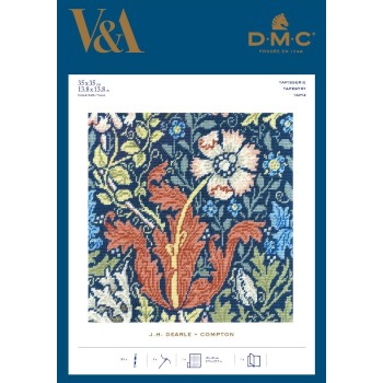 Sada na vyšívání tapiserie DMC J.H. Dearle pro Morris & Co, Compton
