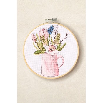 Sada na vyšívání DMC Květiny ve džbánku