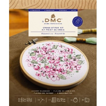Sada na vyšívání DMC Třešňové květy