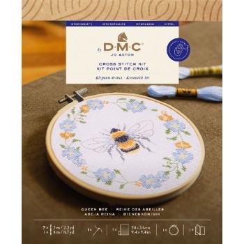 Sada na vyšívání DMC Včelí královna a květy