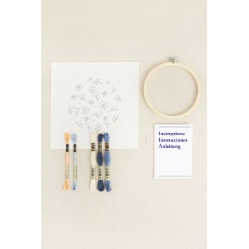 Sada na vyšívání DMC Modré kvítečky