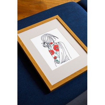 Sada na vyšívání DMC Dívka s vlčími máky