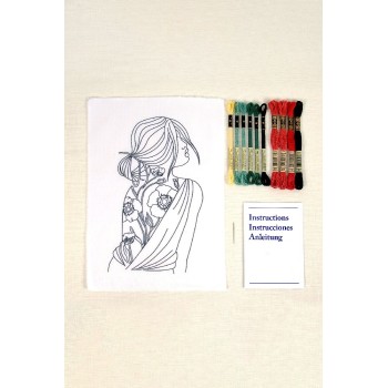 Sada na vyšívání DMC Dívka s vlčími máky