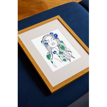 Sada na vyšívání DMC Portrét dívky se zvonky ve vlasech