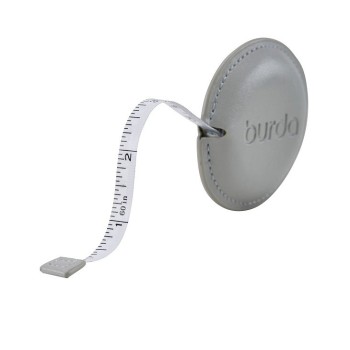 Kopie Svinovací metr Burda v šedém koženkovém pouzdru