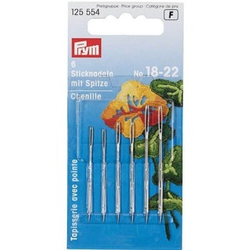 Jehly na vyšívání s ostrou špičkou (6 ks) PRYM