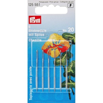 Jehly na vyšívání s ostrou špičkou (6 ks) PRYM