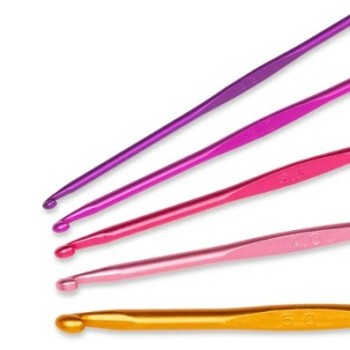 Pletací háčky barevné sada velikostí 2,50, 3,00, 3,50, 4,00, 5,00 PRYM