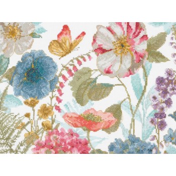 Sada na vyšívání DMC Luční květiny a motýl