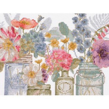 Sada na vyšívání DMC Květiny ve vázách