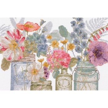 Sada na vyšívání DMC Květiny ve vázách