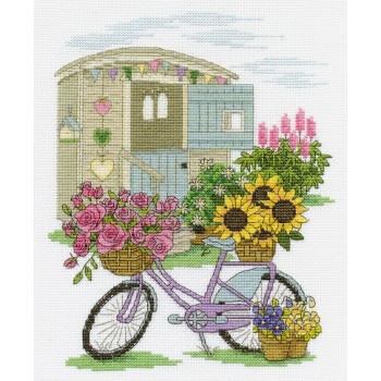 Sada na vyšívání DMC Květinové kolo