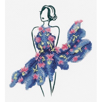 Sada na vyšívání DMC Modrá sukýnka