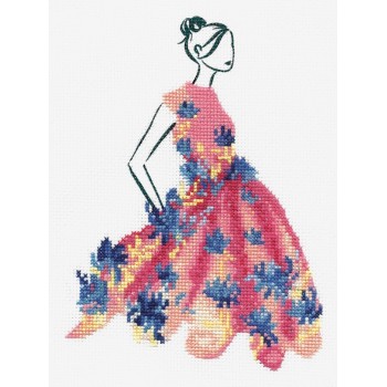 Sada na vyšívání DMC Večírek v růžové