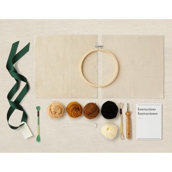 Sada Žirafa na tvorbu dutou jehlou punch needle DMC