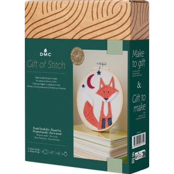 Sada Liška na tvorbu dutou jehlou punch needle DMC