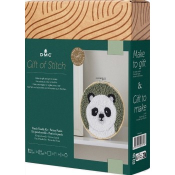 Sada Panda na tvorbu dutou jehlou punch needle DMC