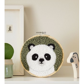 Sada Panda na tvorbu dutou jehlou punch needle DMC