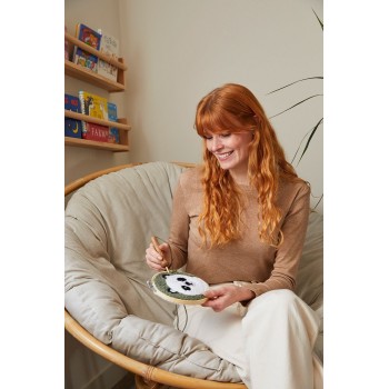 Sada Panda na tvorbu dutou jehlou punch needle DMC