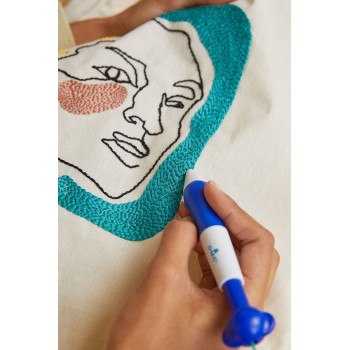 Sada Plátěná taška s portrétem Line Art na tvorbu dutou jehlou punch n