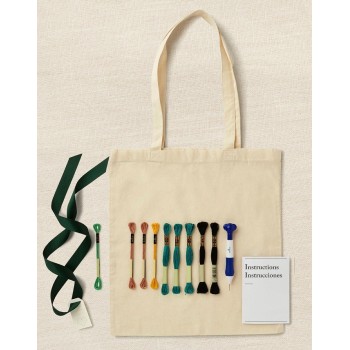 Sada Plátěná taška s portrétem Line Art na tvorbu dutou jehlou punch n