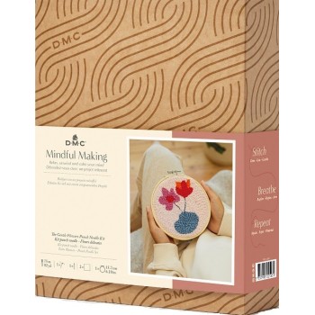 Sada Květiny na tvorbu dutou jehlou punch needle DMC