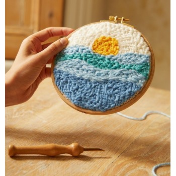 Sada Oceánská meditace na tvorbu dutou jehlou punch needle DMC