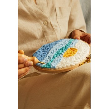 Sada Oceánská meditace na tvorbu dutou jehlou punch needle DMC