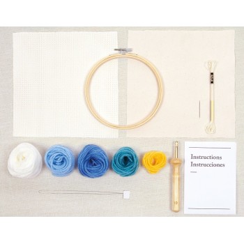 Sada Oceánská meditace na tvorbu dutou jehlou punch needle DMC