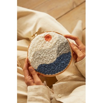 Sada Horská meditace na tvorbu dutou jehlou punch needle DMC