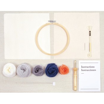 Sada Horská meditace na tvorbu dutou jehlou punch needle DMC