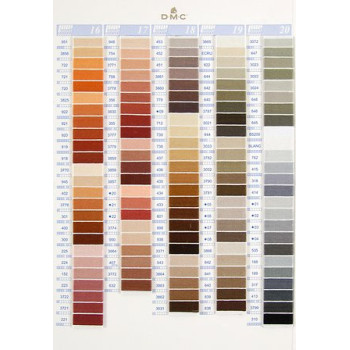 Barevnice se vzorky bavlnek DMC (500 barev) včetně 35 nových barev